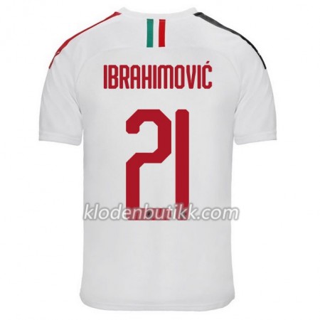 AC Milan Zlatan Ibrahimović 21 Borte Fotballdrakt 2019-2020 Kortermet